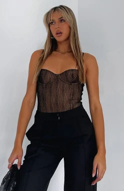 Shirts & Blouses | White Fox Boutique Keep Wishing Mesh Bodysuit black
