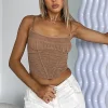 Shirts & Blouses | White Fox Boutique Keep Your Cool Mesh Bustier Dark nude