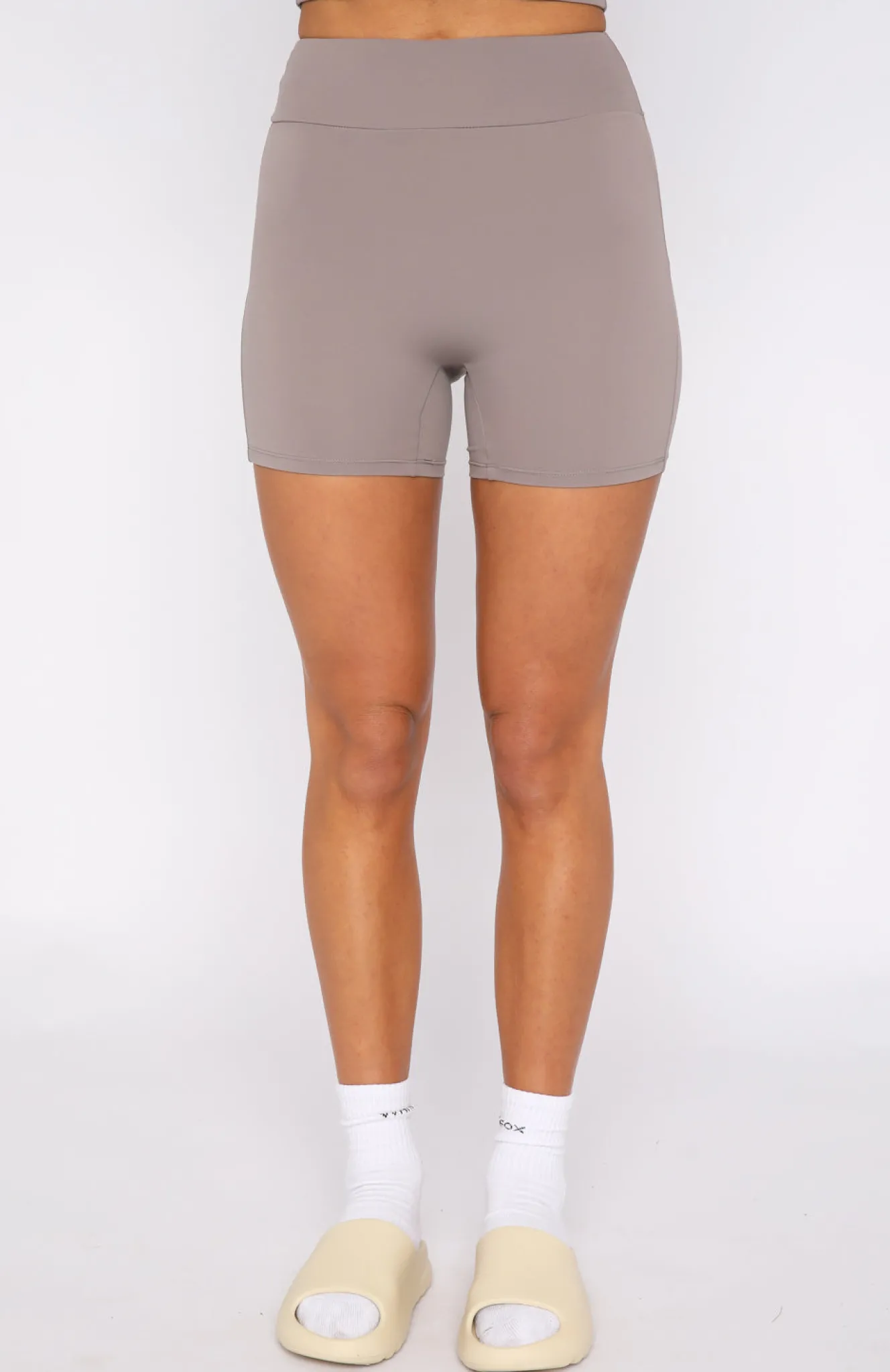 Shorts | White Fox Boutique Keeping Busy Bike Shorts Mocha brown