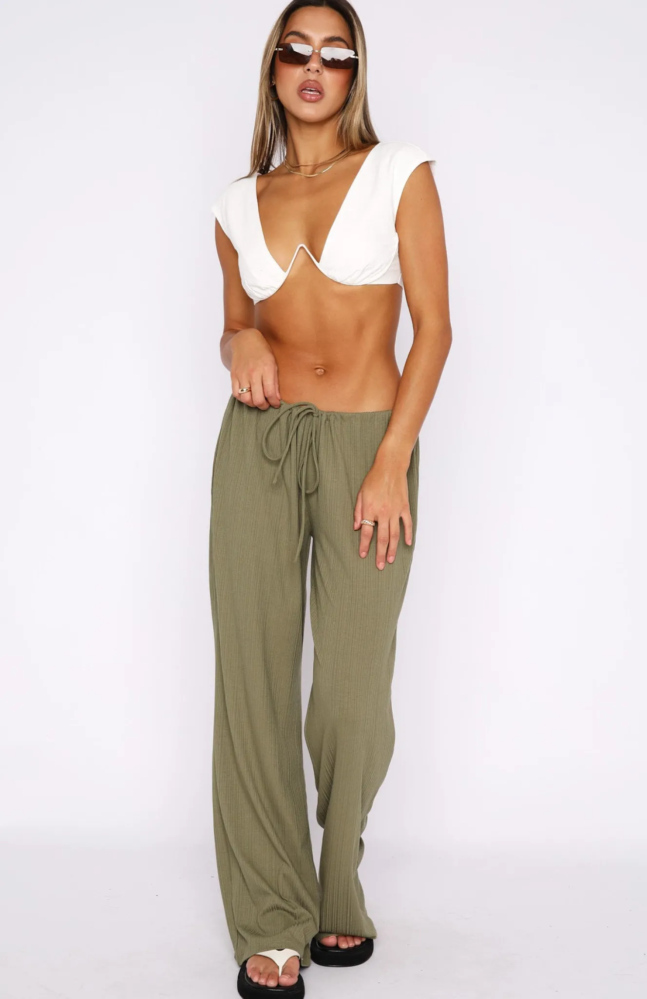 Pants | White Fox Boutique Keeping Score Pants Khaki green