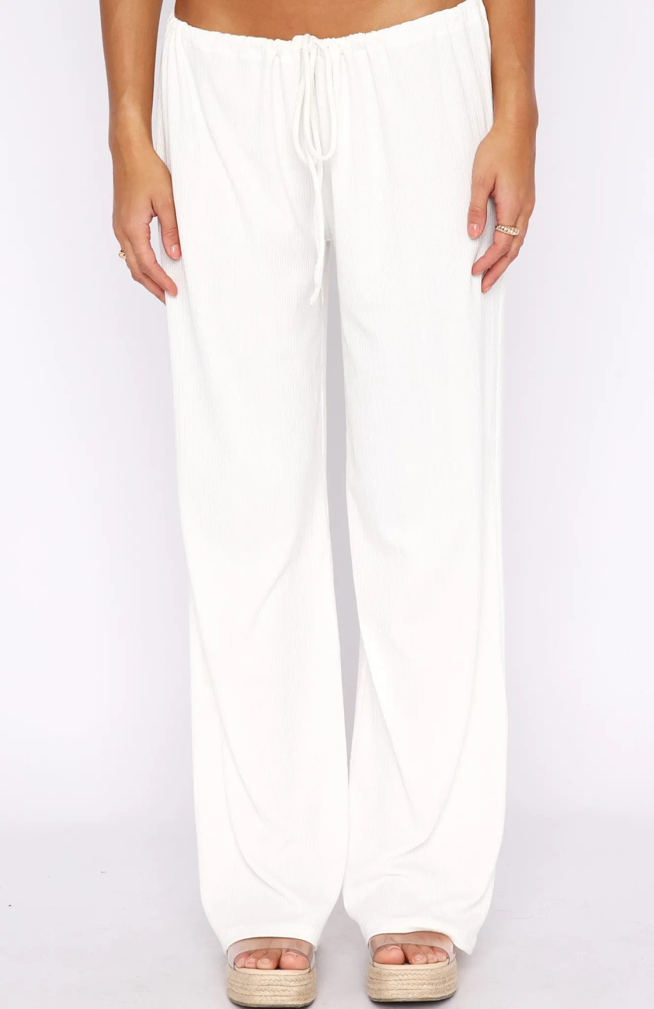 Pants | White Fox Boutique Keeping Score Pants white