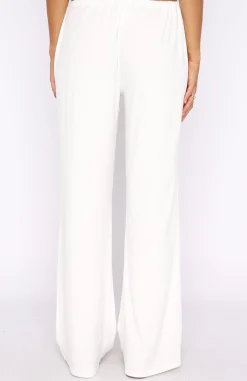 Pants | White Fox Boutique Keeping Score Pants white