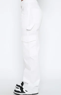 Pants | White Fox Boutique Know Your Worth Cargo Pants white