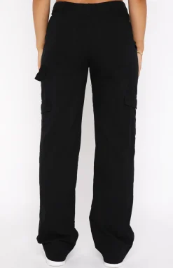 Pants | White Fox Boutique Know Your Worth Cargo Pants black