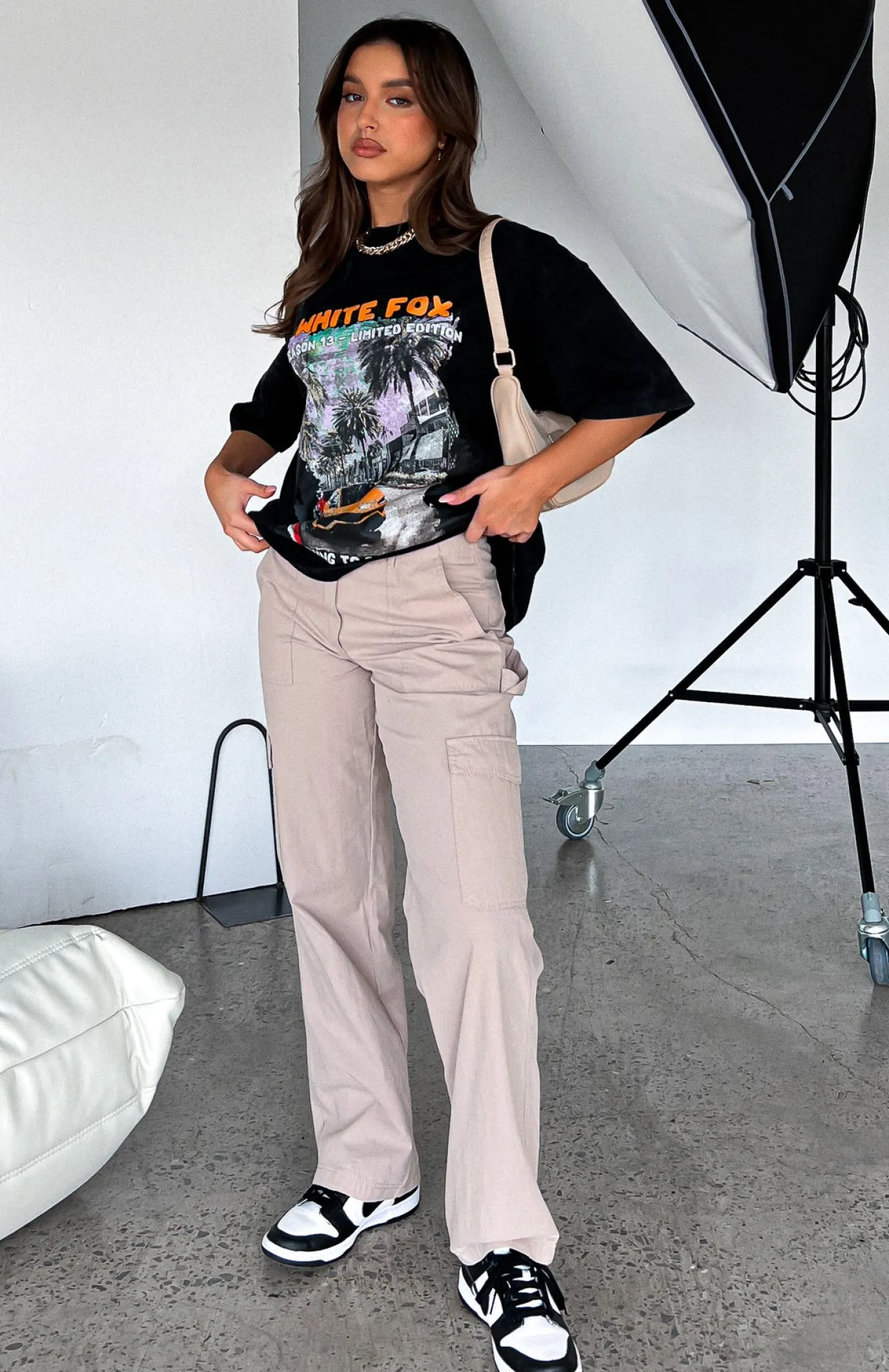 Pants | White Fox Boutique Know Your Worth Cargo Pants Beige nude