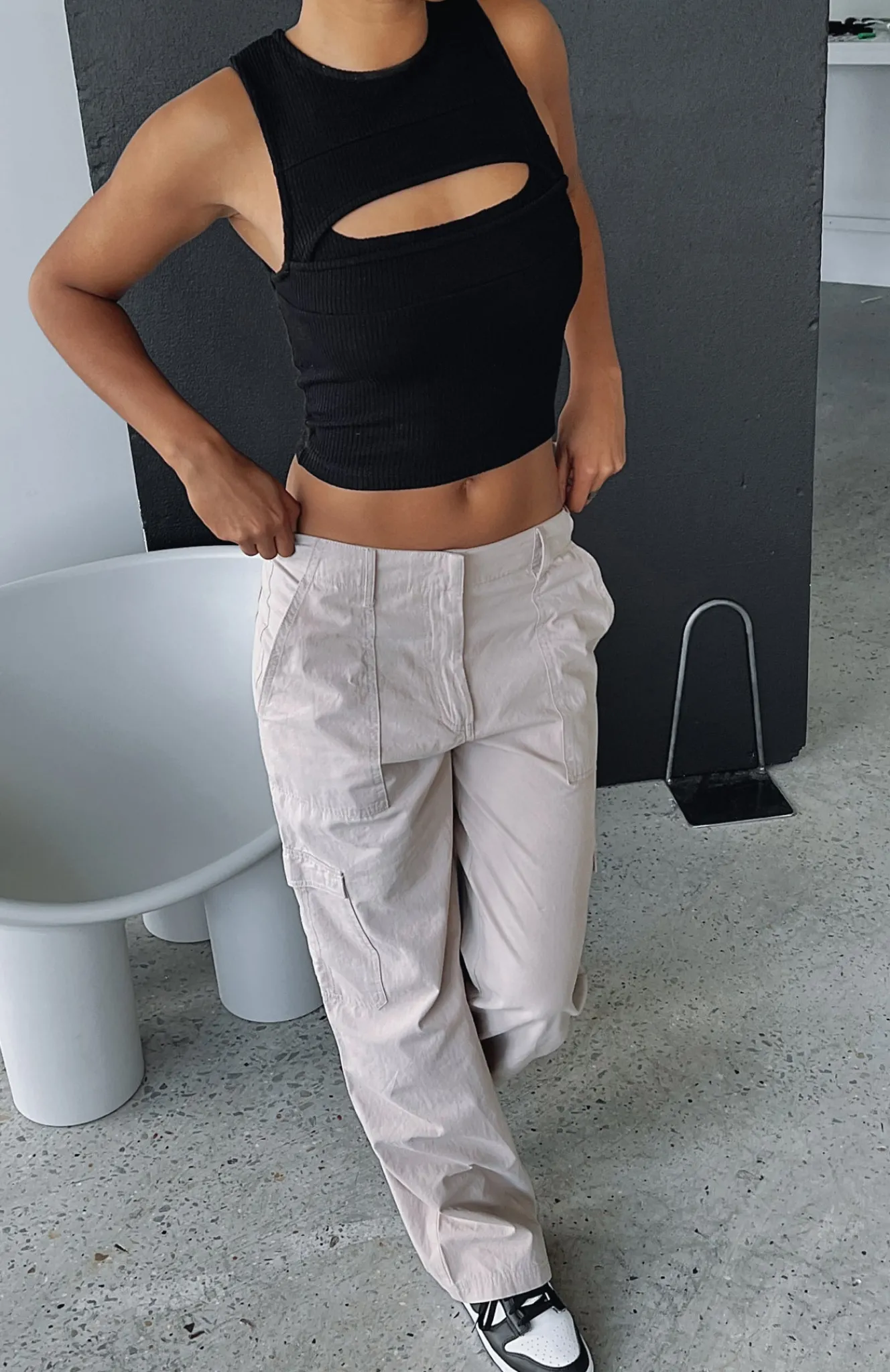 Pants | White Fox Boutique Know Your Worth Cargo Pants Beige nude