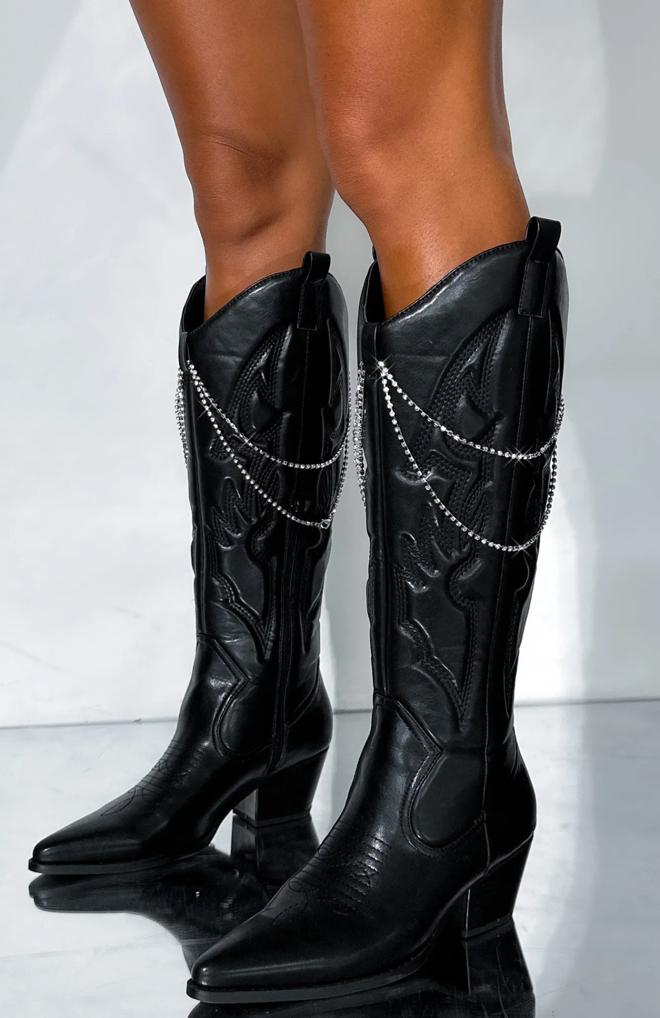 Boots | White Fox Boutique Kylie Cowboy Boots black