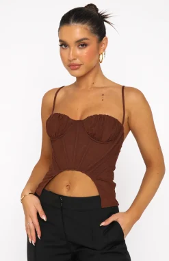 Shirts & Blouses | White Fox Boutique Lasting Love Bustier Chocolate brown