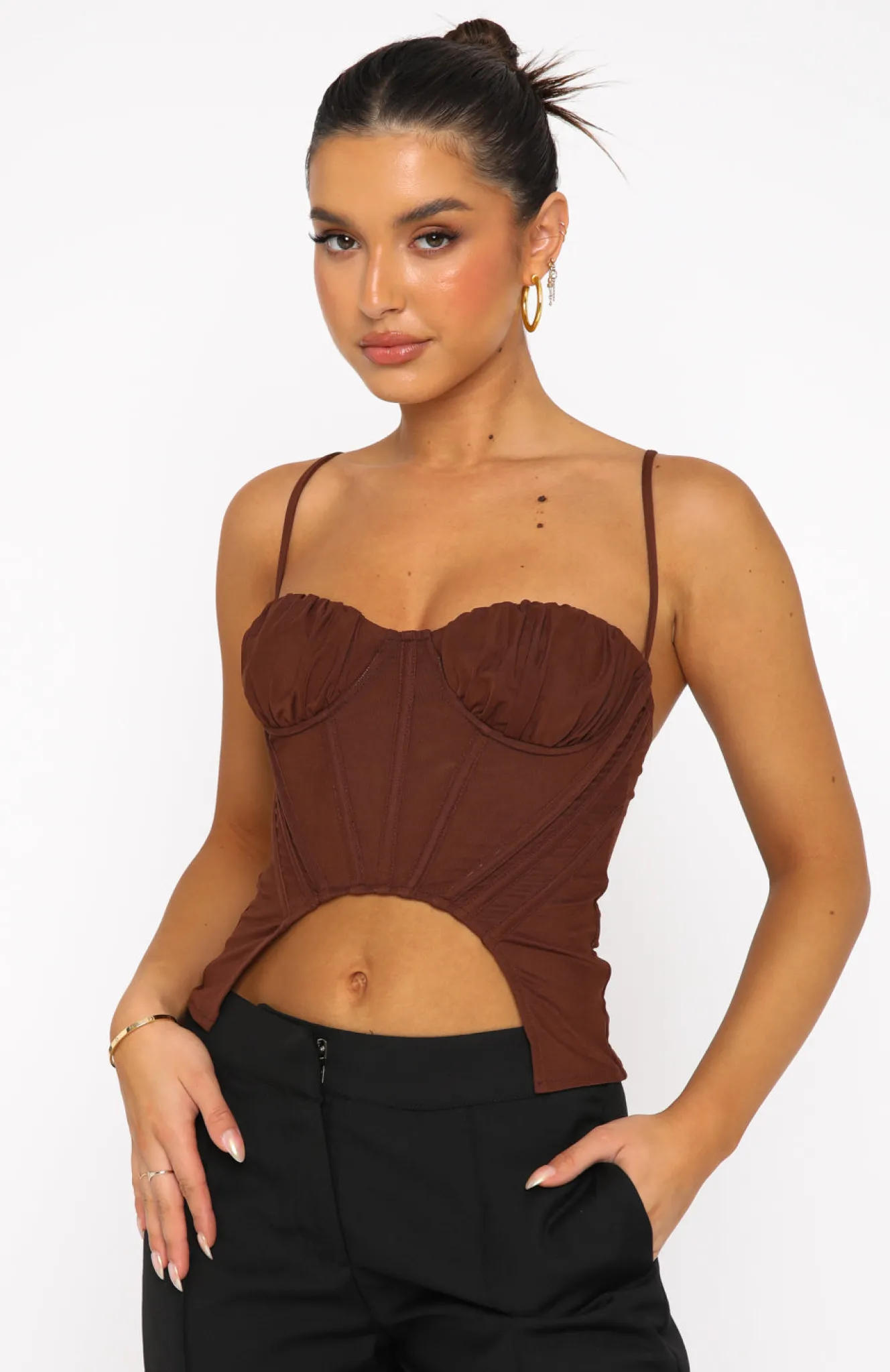 Shirts & Blouses | White Fox Boutique Lasting Love Bustier Chocolate brown