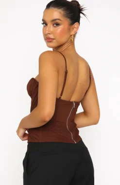 Shirts & Blouses | White Fox Boutique Lasting Love Bustier Chocolate brown