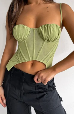 Shirts & Blouses | White Fox Boutique Lasting Love Bustier Matcha green