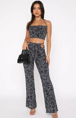 Shirts & Blouses | White Fox Boutique Late Night Thrills Crop Charcoal grey