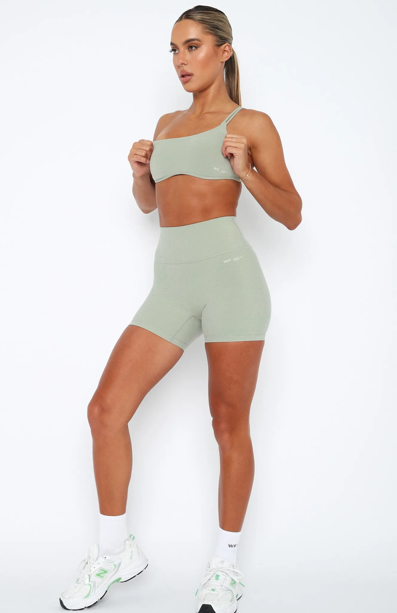 Sports Bras & Crops | White Fox Boutique Leighton Sports Bra Seamist green