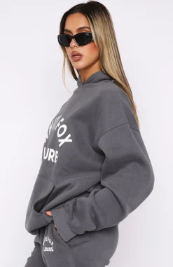 Jackets & Blazers | White Fox Boutique Leisure Club Oversized Hoodie Charcoal grey