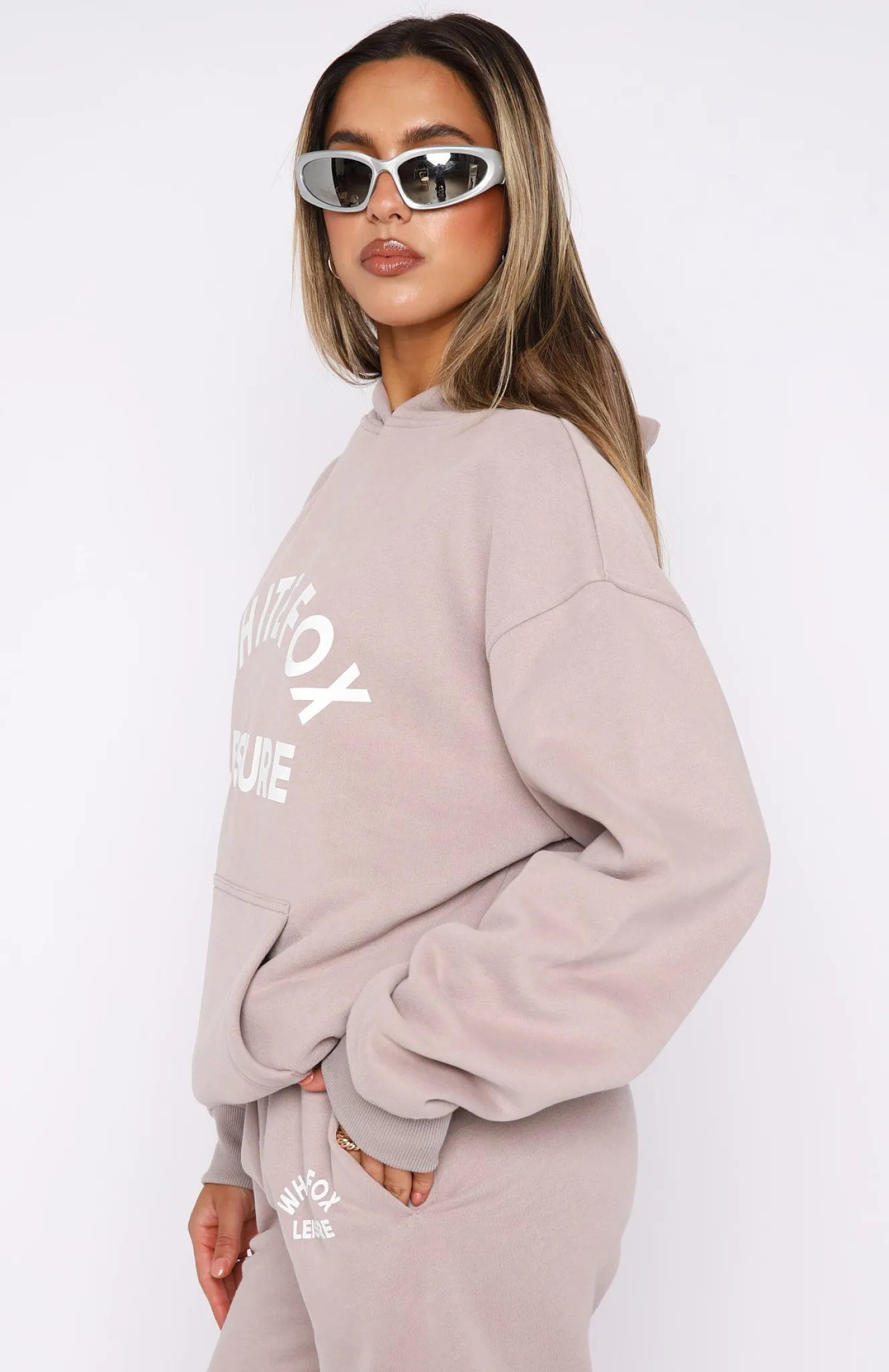 Jackets & Blazers | White Fox Boutique Leisure Club Oversized Hoodie Taupe brown