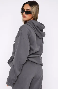 Jackets & Blazers | White Fox Boutique Leisure Club Oversized Hoodie Charcoal grey