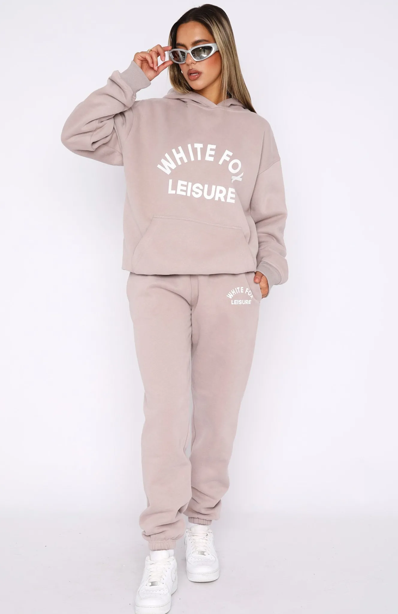 Jackets & Blazers | White Fox Boutique Leisure Club Oversized Hoodie Taupe brown