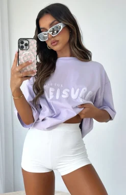 Shirts & Blouses | White Fox Boutique Leisure Series Oversized Tee Lavender purple