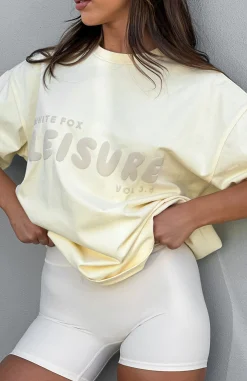 Shirts & Blouses | White Fox Boutique Leisure Series Oversized Tee Cream white