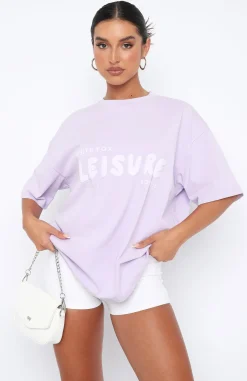 Shirts & Blouses | White Fox Boutique Leisure Series Oversized Tee Lavender purple