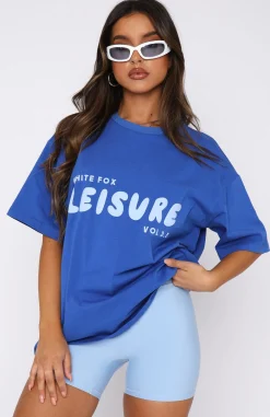 Shirts & Blouses | White Fox Boutique Leisure Series Oversized Tee Cobalt blue