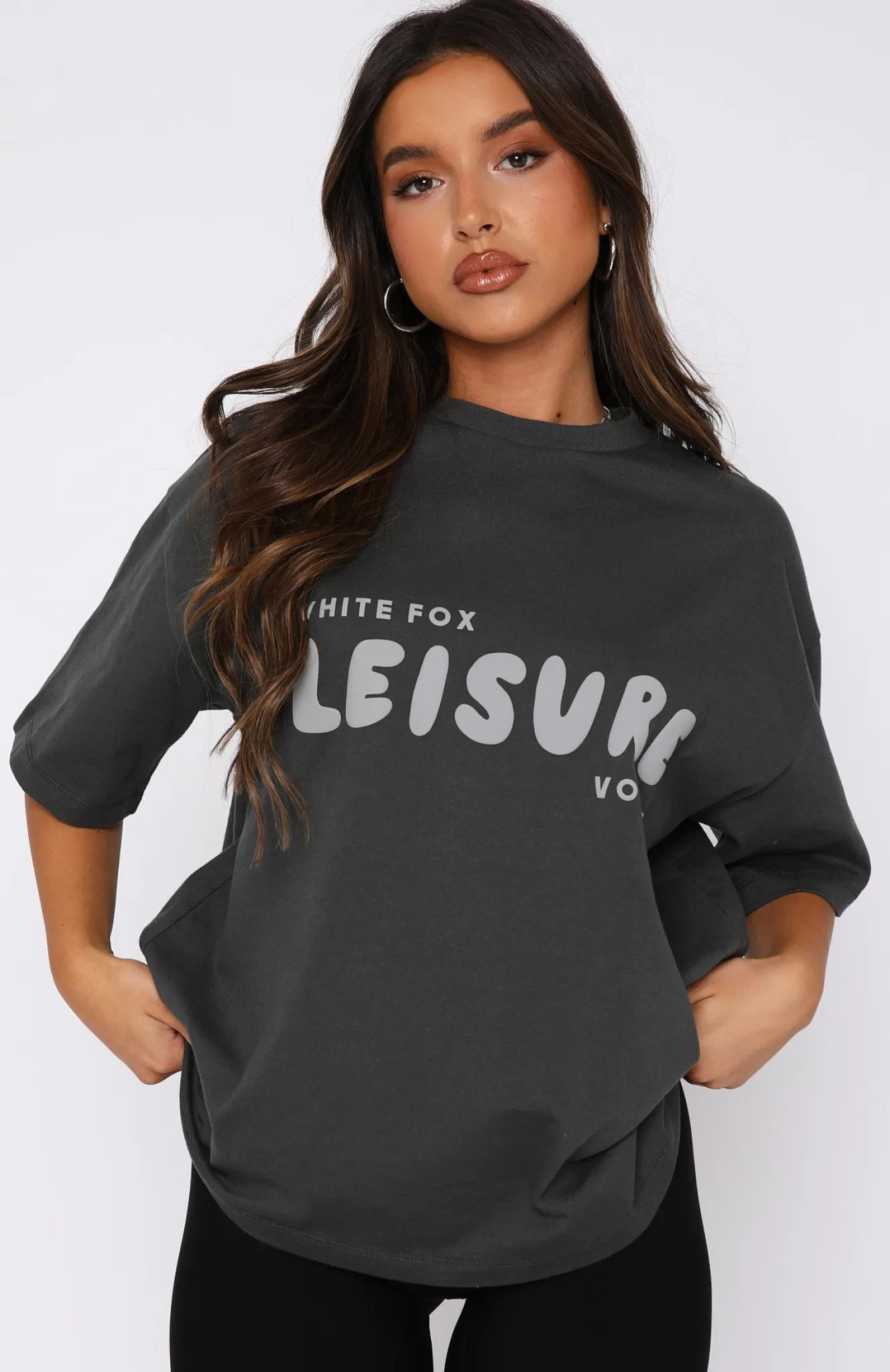 Shirts & Blouses | White Fox Boutique Leisure Series Oversized Tee Shadow grey