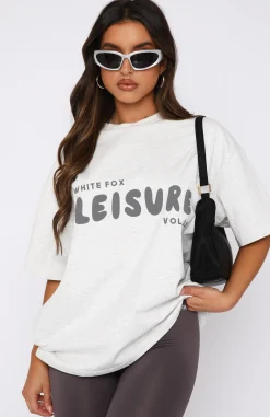 Shirts & Blouses | White Fox Boutique Leisure Series Oversized Tee Glacier grey