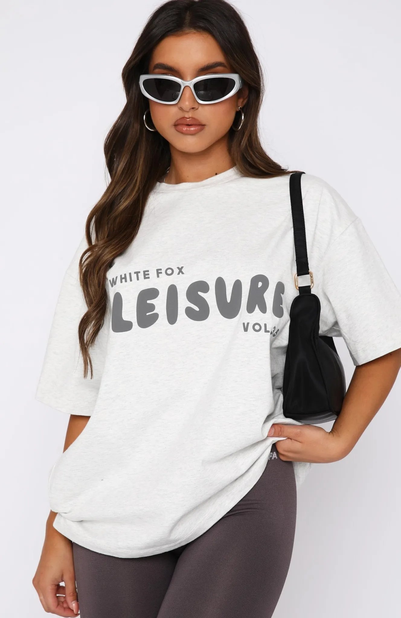 Shirts & Blouses | White Fox Boutique Leisure Series Oversized Tee Glacier grey