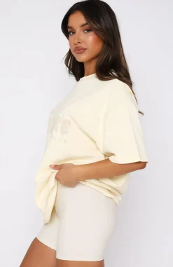Shirts & Blouses | White Fox Boutique Leisure Series Oversized Tee Cream white