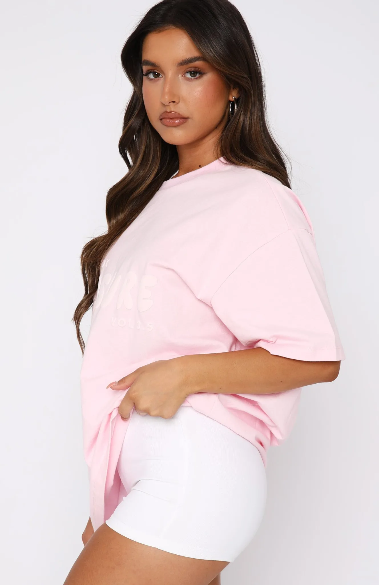 Shirts & Blouses | White Fox Boutique Leisure Series Oversized Tee Posy pink