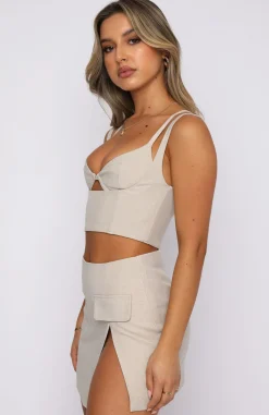 Shirts & Blouses | White Fox Boutique Let's Go Out Bustier Beige nude