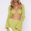 Shirts & Blouses | White Fox Boutique Level Up Long Sleeve Crop Matcha green