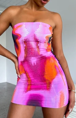 Restocked | White Fox Boutique Life On Mars Strapless Mini Dress Mars pink