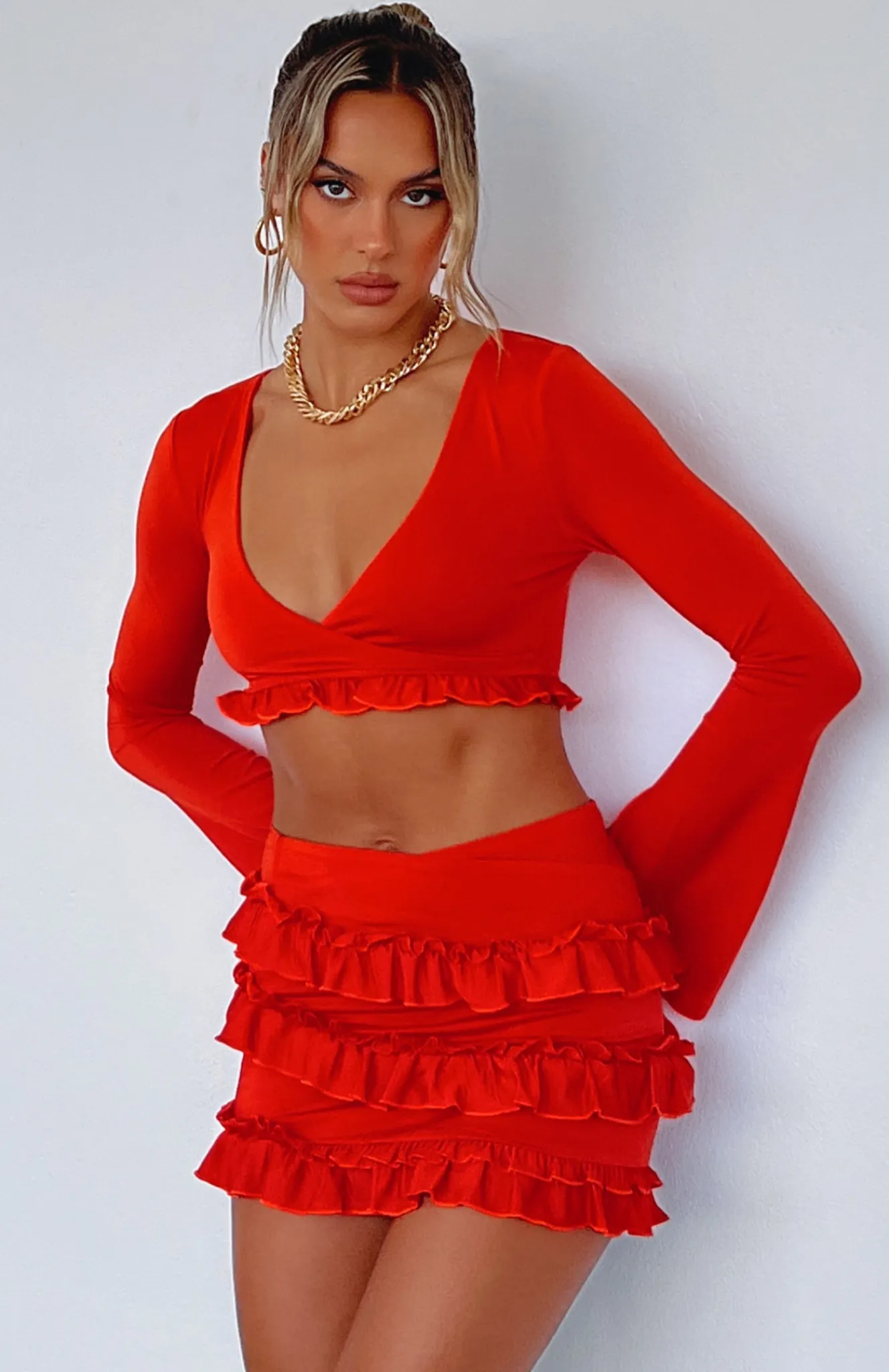 Shirts & Blouses | White Fox Boutique Like Other Girls Long Sleeve Top Chilli red