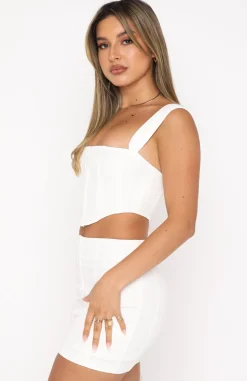 Shirts & Blouses | White Fox Boutique Listen Carefully Bustier white