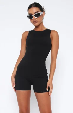 Restocked | White Fox Boutique Live Freely Playsuit black