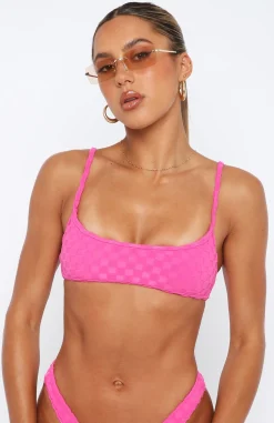 Bikini Tops | White Fox Boutique Living In Paradise Bikini Top Terry pink