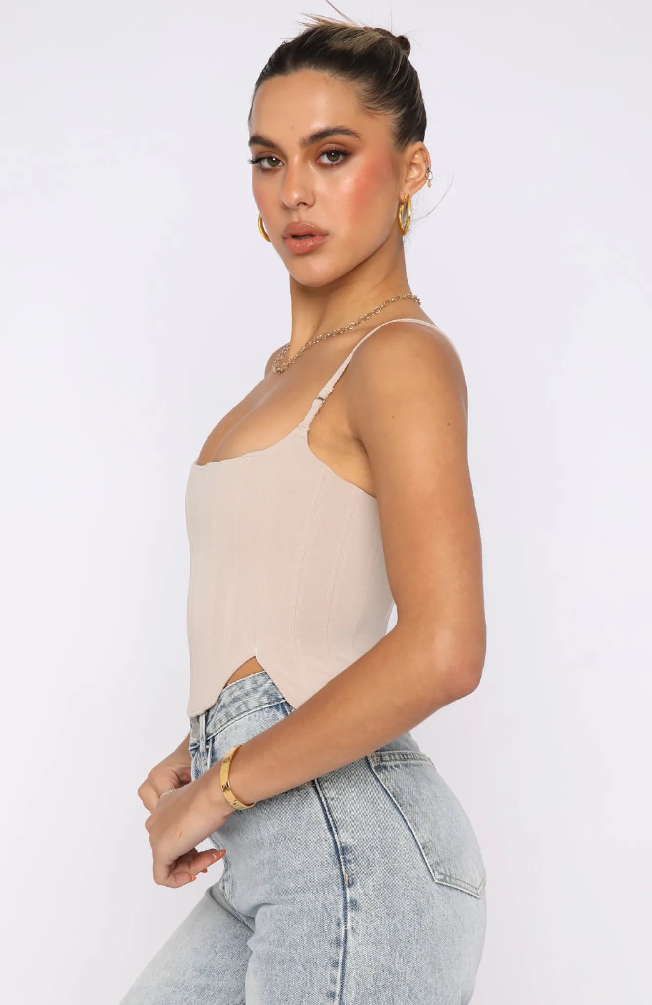 Shirts & Blouses | White Fox Boutique Living Large Bustier Beige nude