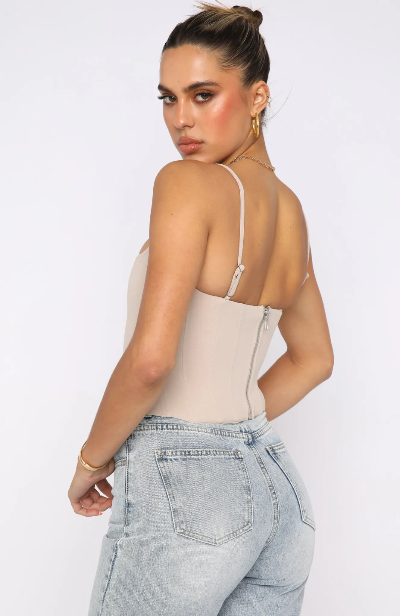 Shirts & Blouses | White Fox Boutique Living Large Bustier Beige nude