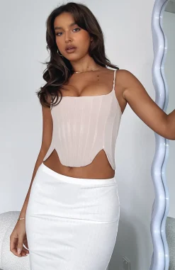 Shirts & Blouses | White Fox Boutique Living Large Bustier Beige nude