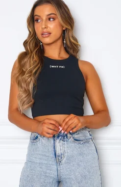 Shirts & Blouses | White Fox Boutique Look Both Ways Crop black