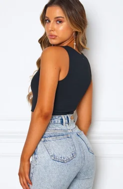 Shirts & Blouses | White Fox Boutique Look Both Ways Crop black