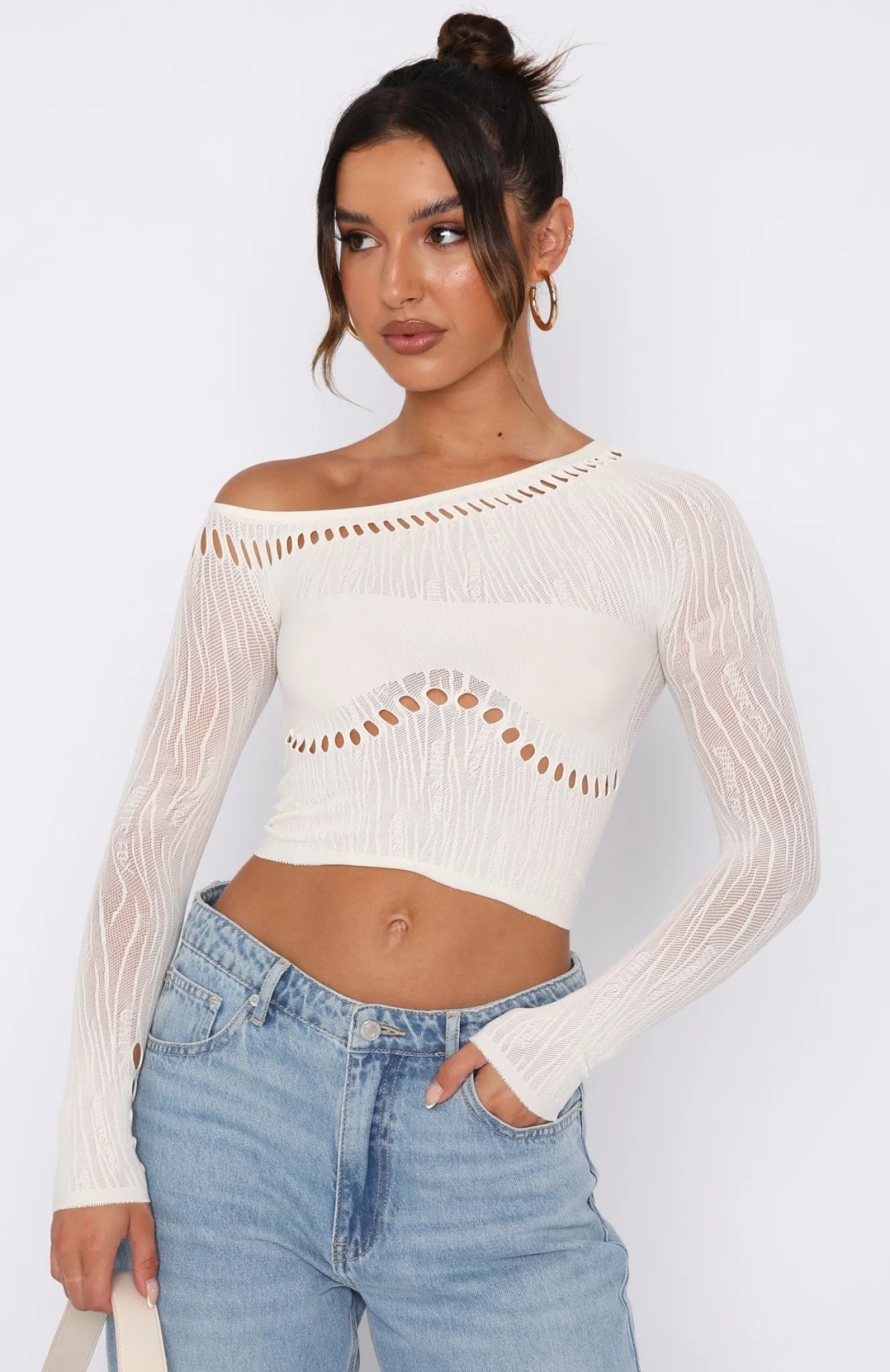 Shirts & Blouses | White Fox Boutique Losing Sleep Long Sleeve Top Snow white