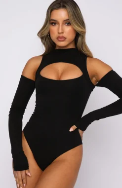 Shirts & Blouses | White Fox Boutique Losing Touch Long Sleeve Bodysuit black