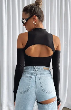 Shirts & Blouses | White Fox Boutique Losing Touch Long Sleeve Bodysuit black