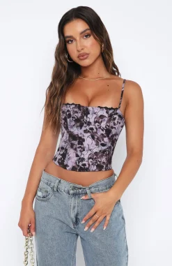 Shirts & Blouses | White Fox Boutique Love Me Harder Bustier Lilac Dahlia purple