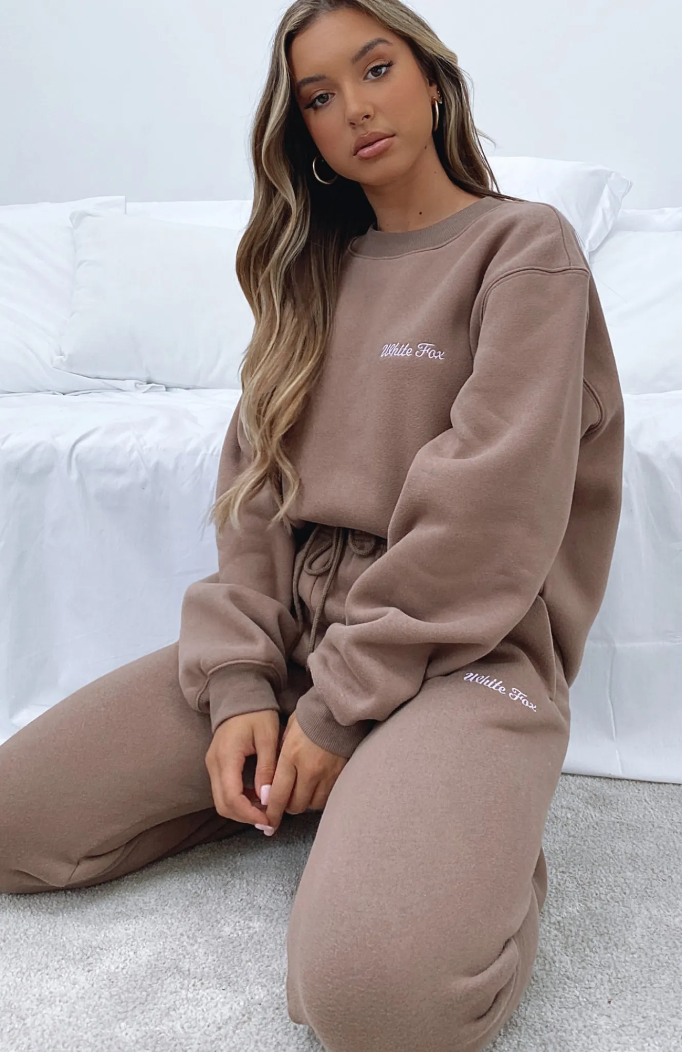 Sweatpants | White Fox Boutique Love Me Right Sweatpants Mocha brown