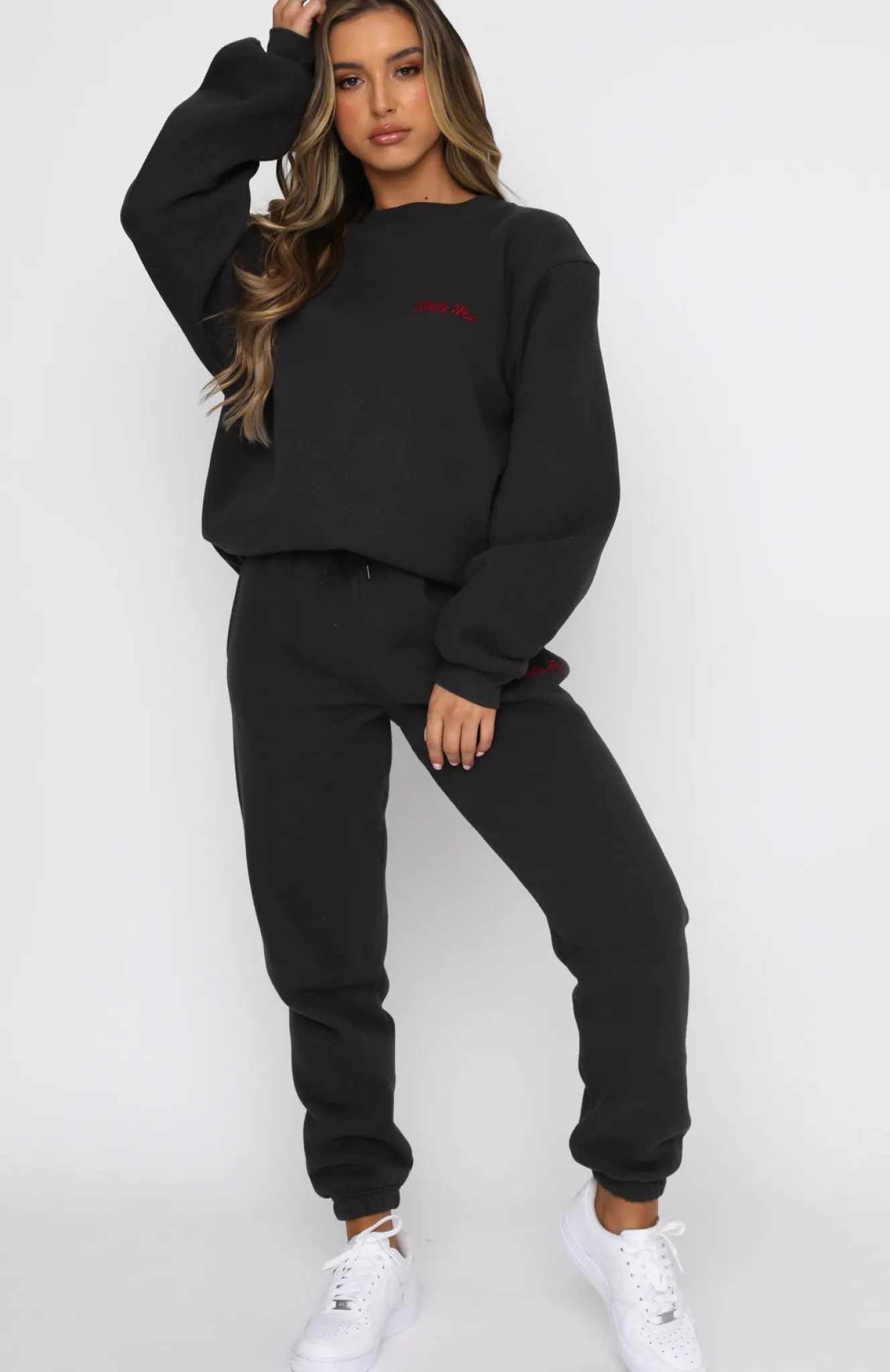 Sweatpants | White Fox Boutique Love Me Right Sweatpants Charcoal grey
