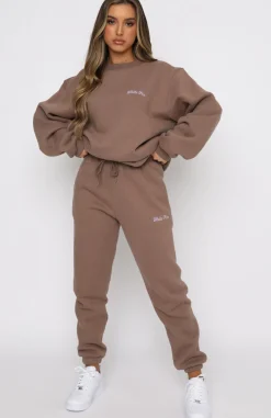 Sweatpants | White Fox Boutique Love Me Right Sweatpants Mocha brown