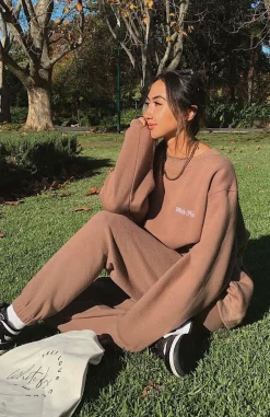 Sweatpants | White Fox Boutique Love Me Right Sweatpants Mocha brown